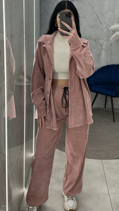 Σετ Βελουτέ 3185/Ροζ