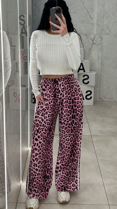 Παντελόνα Φόρμας Λεοπάρ 6865/ Φούξια