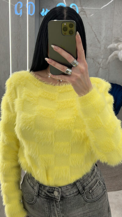 Μπλούζα Μοχέρ 8896/Κίτρινη