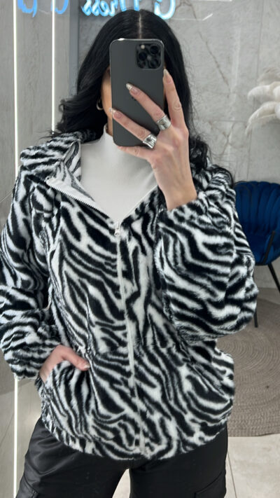 Γουνάκι ζεβρέ MR3122/Λευκό