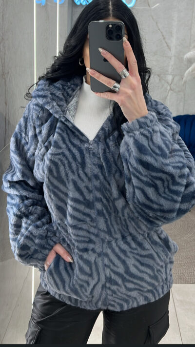 Γουνάκι ζεβρέ MR3122/Γκρι