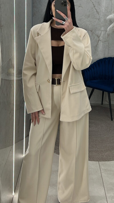 Κουστούμι oversized 53742/Μπεζ