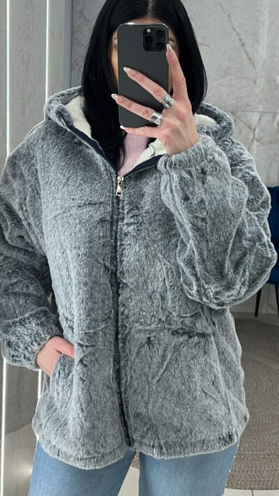 Ζακέτα Γουνάκι MR3118/Μπλε