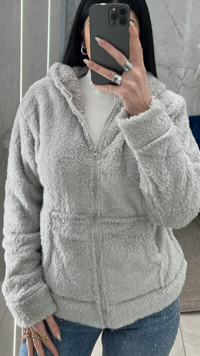 Ζακέτα Γούνινη 3674/Γκρι