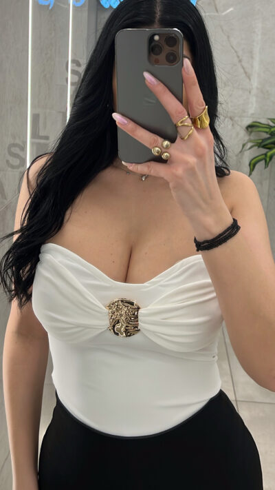 Κορμάκι Στραπλες RTT59259/ Λεύκο