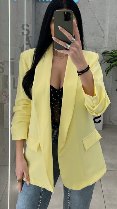 Σακάκι με σούρα 22493/ Κίτρινο