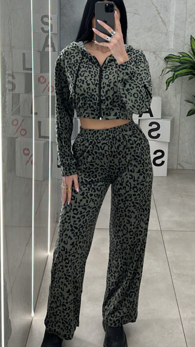 Σετ Φόρμα Βελουτέ MT3663/ Χακί