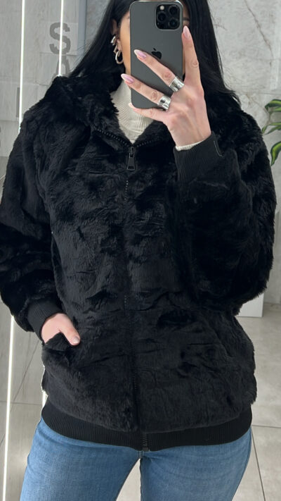 Ζακέτα Γούνινη 1856/Μαύρο