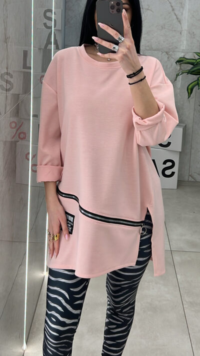 Μπλούζα Oversized 07781/ Ρόζ