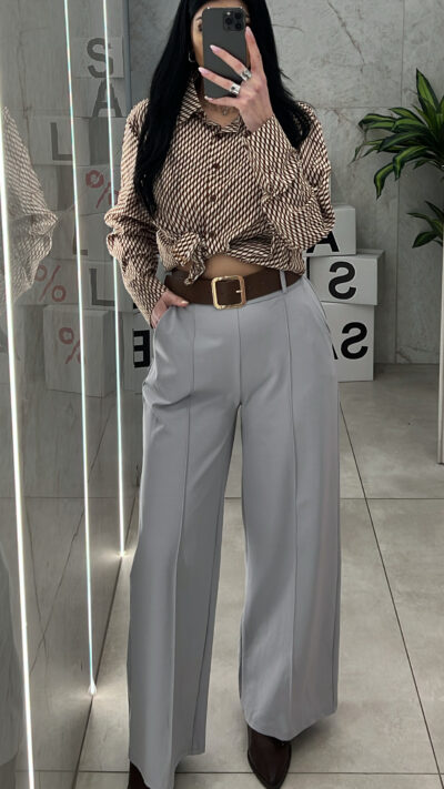 Παντελόνα Με Ζώνη 16000/Γκρί