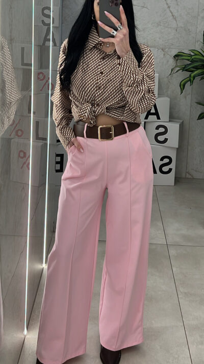 Παντελόνα Με Ζώνη 16000/Ρόζ