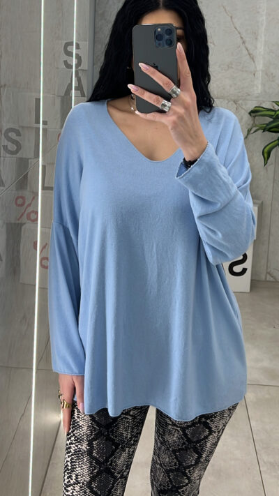 Oversized Μπλούζα 2066/ Γαλάζιο