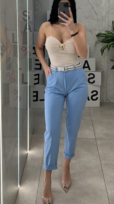 Παντελόνι Με Ζώνη 2037/Γαλάζιο