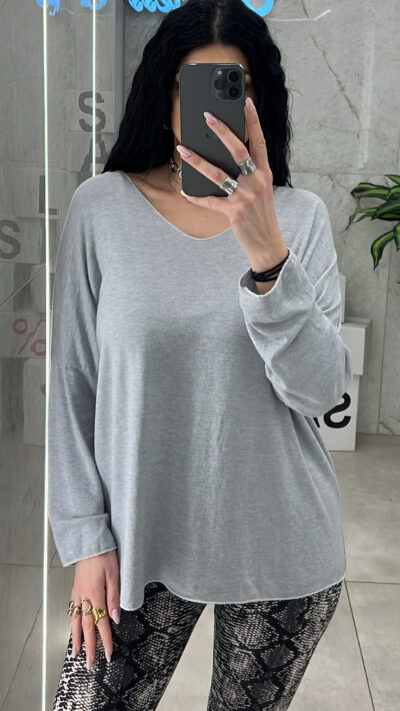 Oversized Μπλούζα 2066/ Γκρί