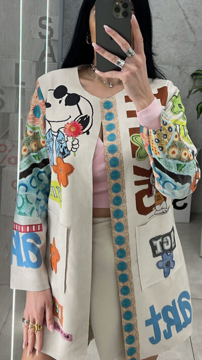 Πανωφόρι Aλκαντάρα Με Σχέδιο 9045 /Mickey Mouse