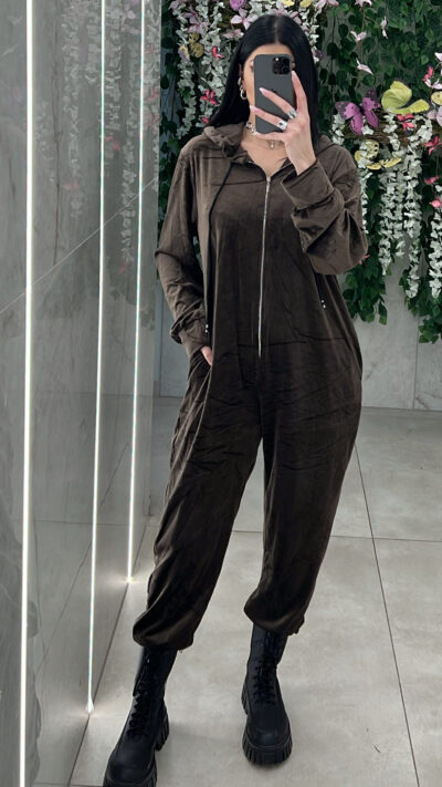 Ολόσωμη Βελουτέ 50009/ Καφέ