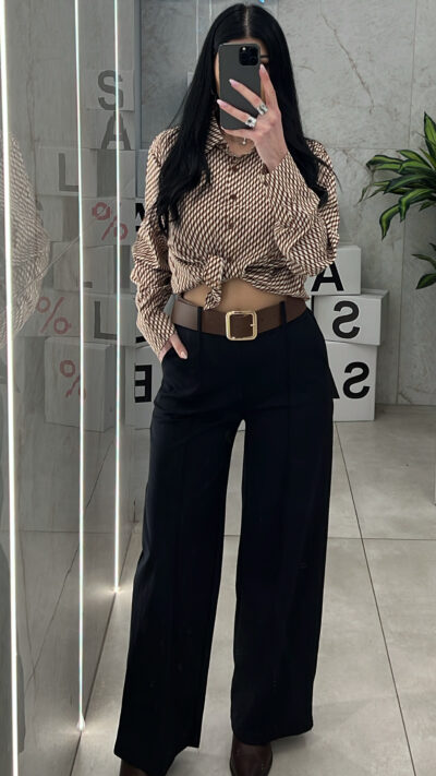 Παντελόνα Με Ζώνη 16000/Μαύρο