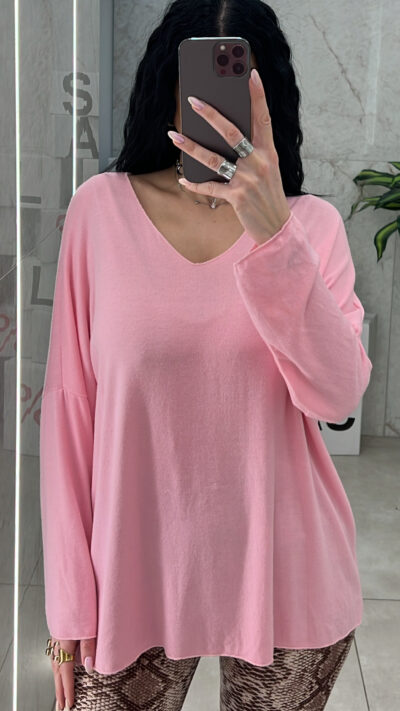 Oversized Μπλούζα 2066/ Ρόζ