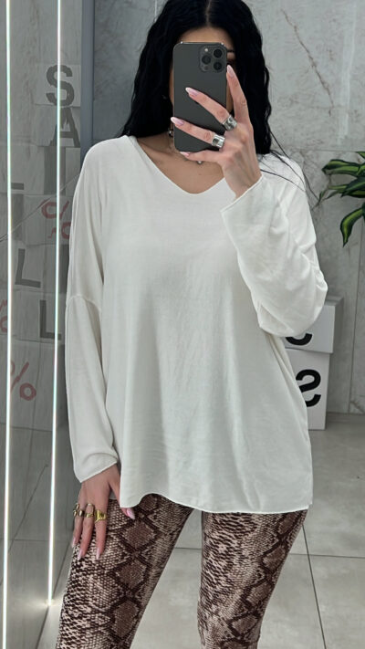 Oversized Μπλούζα 2066/ Λευκό