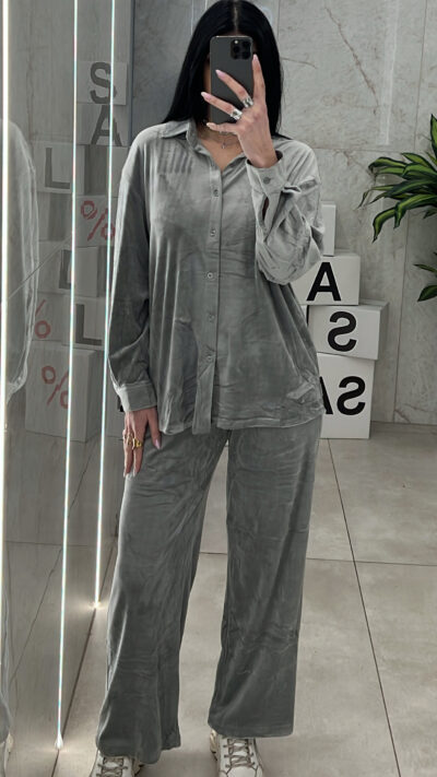 Σετ Βελουτέ 3666 /Γκρί