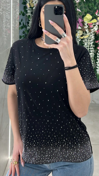 Μπλούζα Με Στράς F311 / Μαύρο