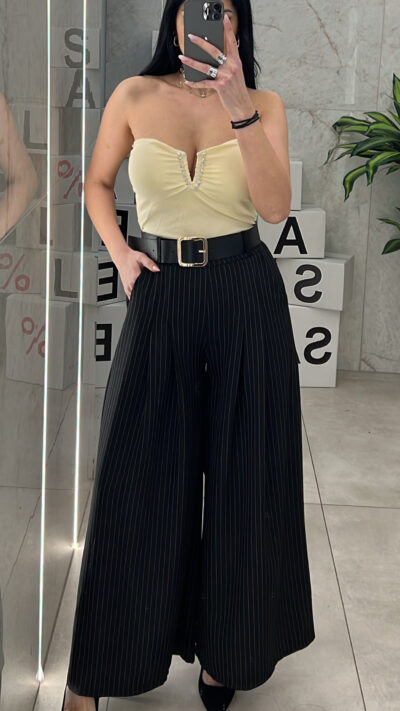 Παντελόνα Με Ζώνη 13981/Μαύρο