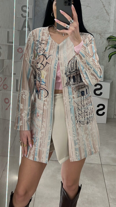 Πανωφόρι Aλκαντάρα Με Σχέδιο 9045 /Mickey Mouse