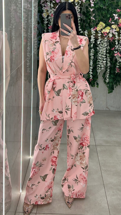 Σέτ Φλοράλ 13187/ Ρόζ