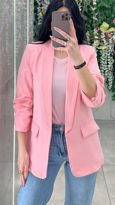 Σακάκι με σούρα 22493/ Ρόζ