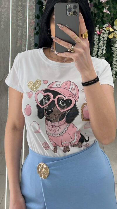 Μπλουζα Με Σταμπα 00035/Ρόζ