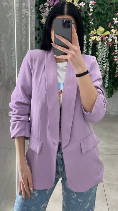 Σακάκι με σούρα 22493/ Λιλά