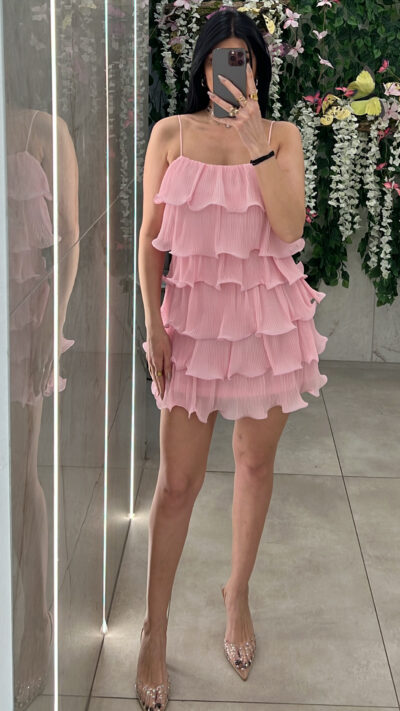 Φόρεμα Με Βολάν CN85105/ Ρόζ