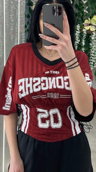 Μπλούζα Με Στάμπα 30175/ Μπορντο