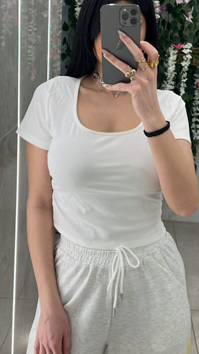 Μπλουζα Τοπ BJ26192/ Λευκο