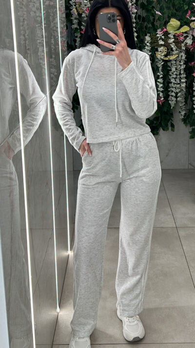 Σετ Φόρμας Με Ρίγες YP1190/ Γκρί