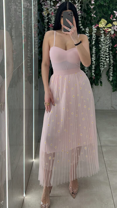 Φούστα Με Τούλη 031/ Ρόζ