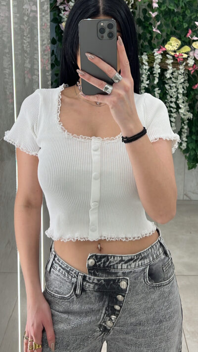 Τοπ Κοντομάνικο 77117/ Λευκό