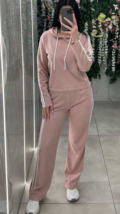 Σετ Φόρμας Με Ρίγες YP1190/ Ρόζ