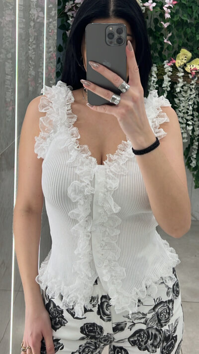 Τόπ Αμάνικο 77123/ Λευκό