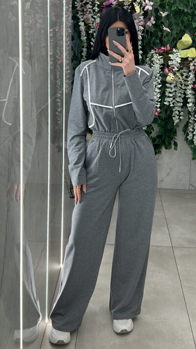 Σετ Με Ριγα NS224/ Γκρι