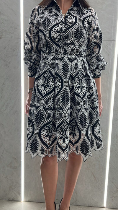 Φόρεμα Με Δαντέλα 14210/ Μαυρο