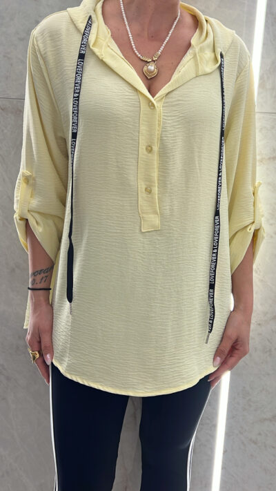 Πουκάμισο Με Κουκούλα 399087/ Κίτρινο