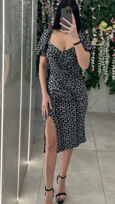 Φόρεμα Midi 700006/ Μαυρο