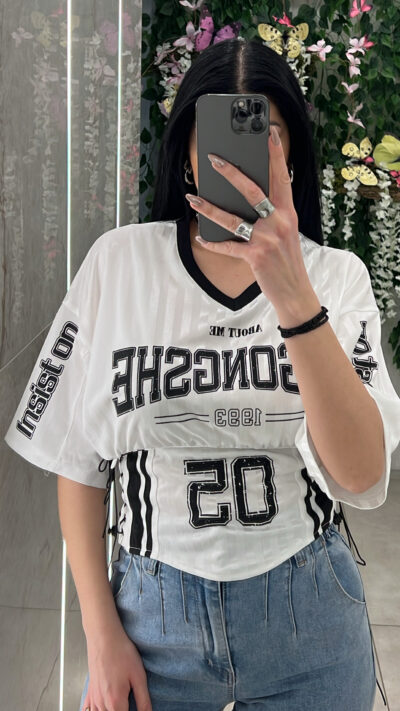 Μπλούζα Με Στάμπα 30175/ Λευκό