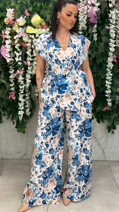 Σετ Φλοράλ 0806/ Γαλάζιο