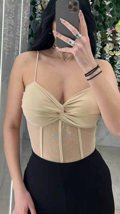 Κορμάκι Με Διαφάνεια 6139/ Μπέζ