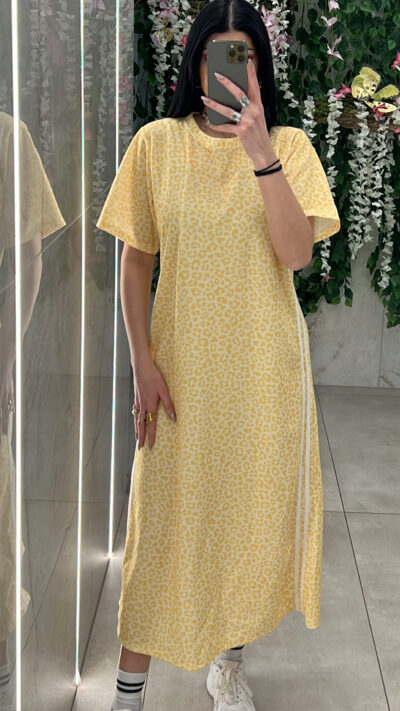 Φόρεμα Λεοπάρ 11695/ Κίτρινο