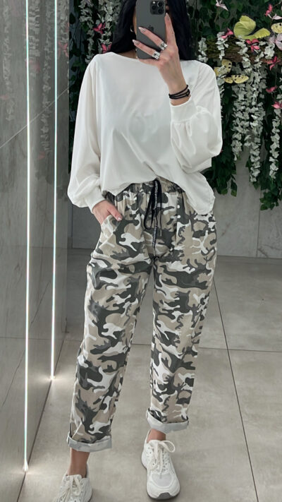 Παντελόνι Με Σχεδιο Παραλλαγης 3009/ Χακι