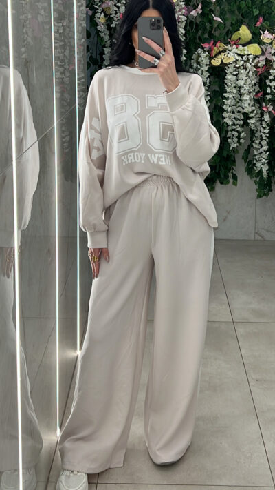 Σετ Φόρμας Με Σταμπα 25531/ Μπεζ