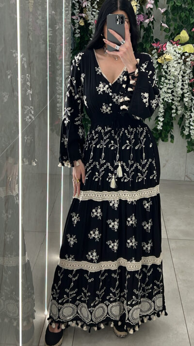 Φόρεμα Boho 1061/ Μαυρο